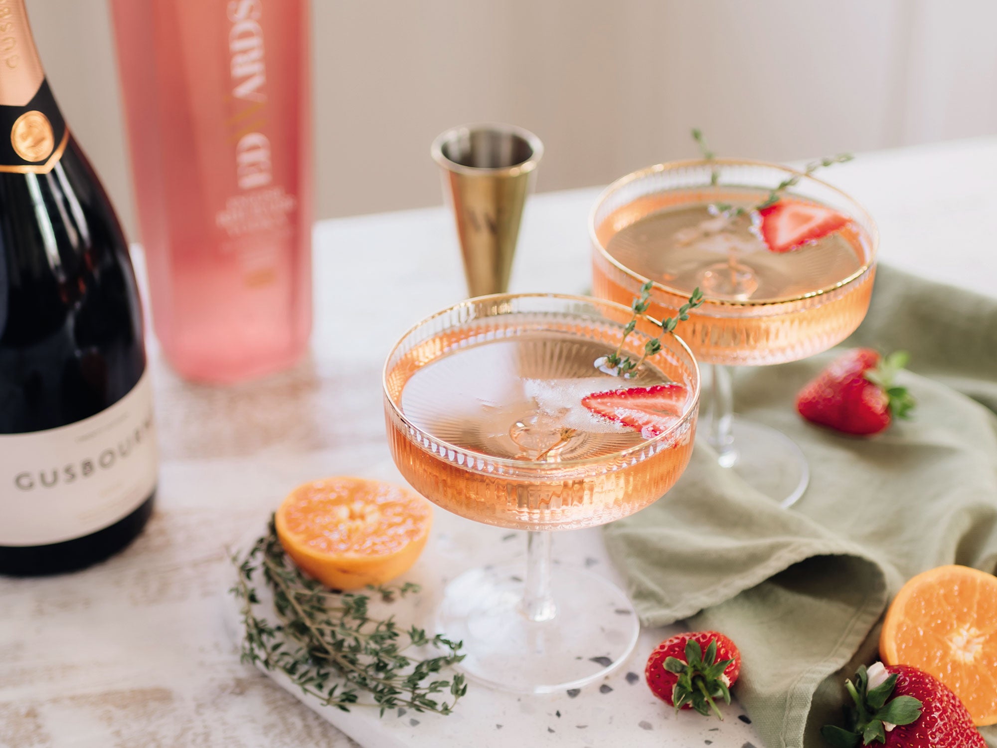 In the Pink Rhubarb Fizz